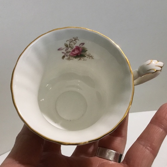 Vintage RARE Royal Albert Lavender Rose dainty footed teacup and saucer - Picture 8 of 13